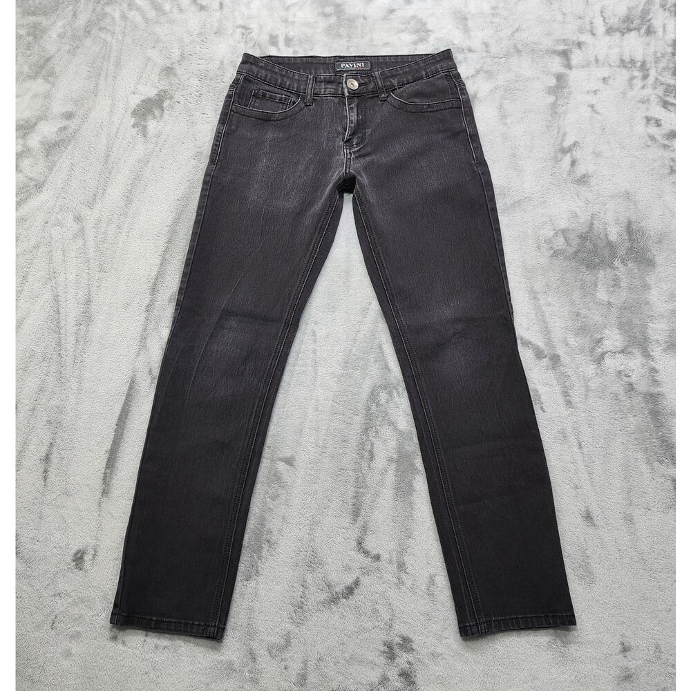 Pavini Jeans Mens W29 L30 Black Stretch Denim Skinny Slim Leg Casual‎ Preppy